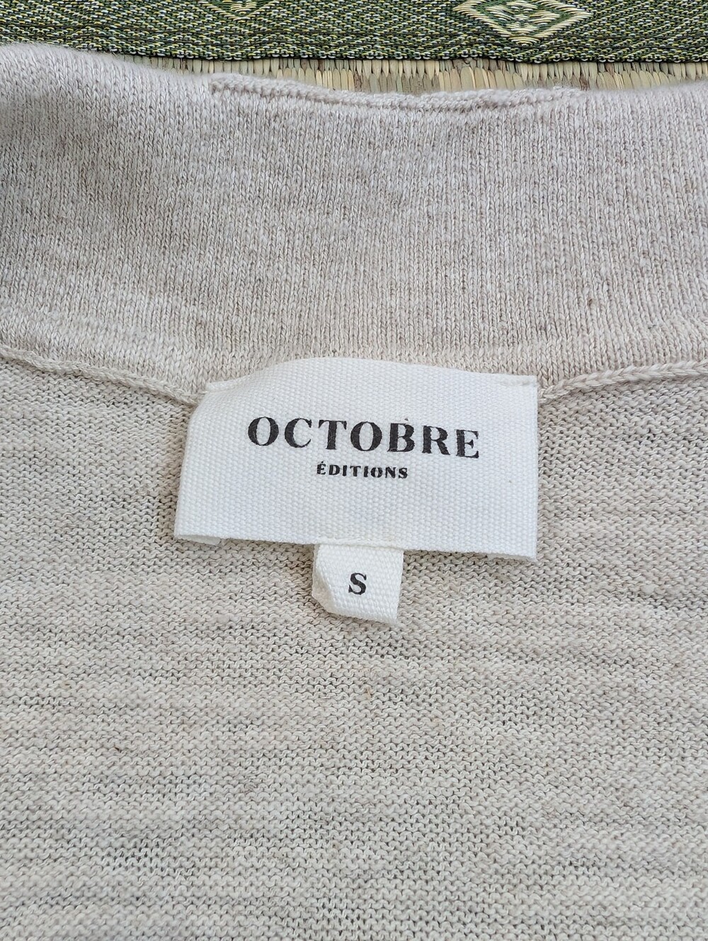 Octobre Editions Jonas Shirt Cotton Linen Ecru Men's Size Small Made in Portugal - Picture 3 of 7